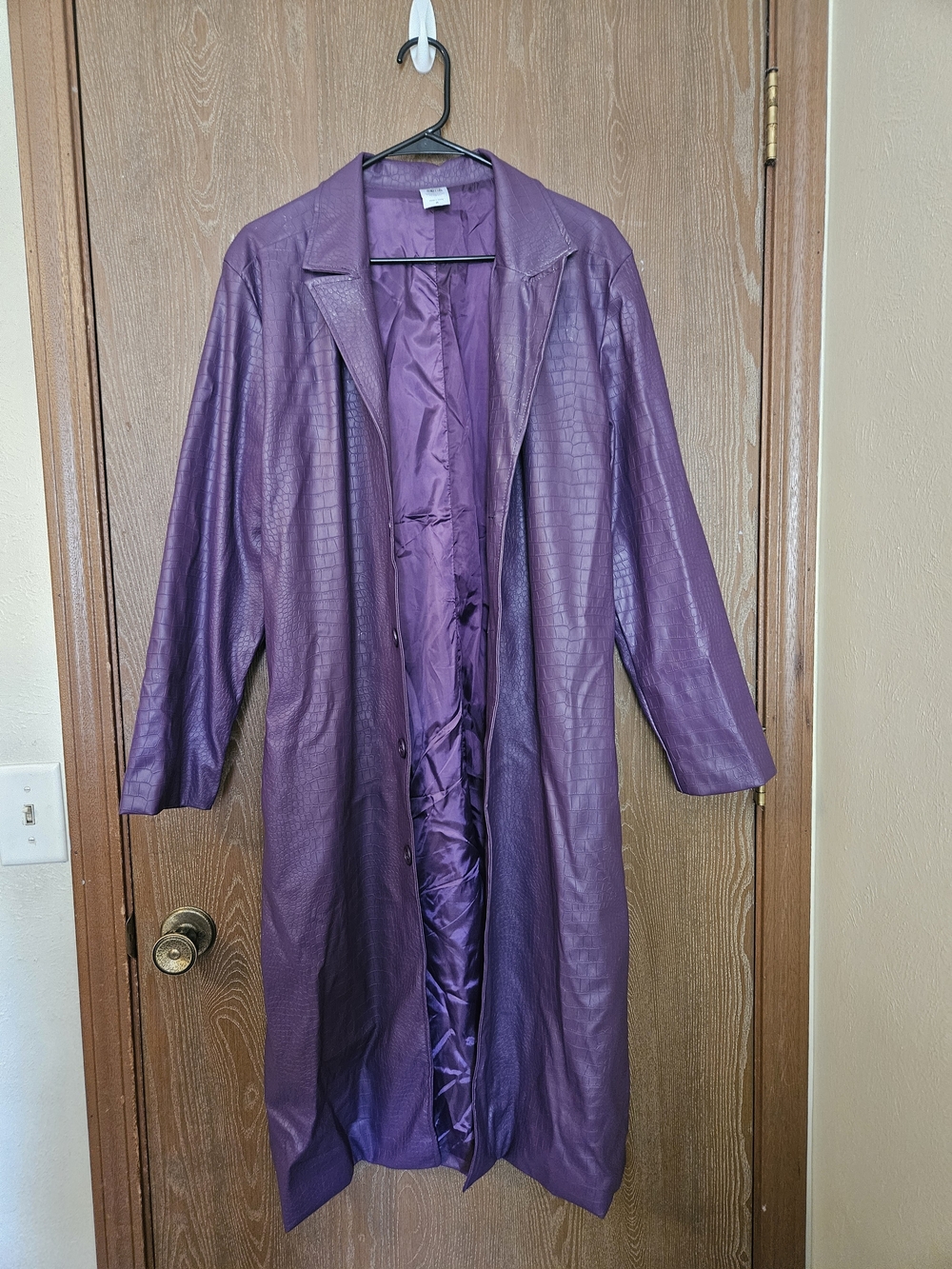 Suicide Squad The Joker Coat Trench Purple Halloween Size M